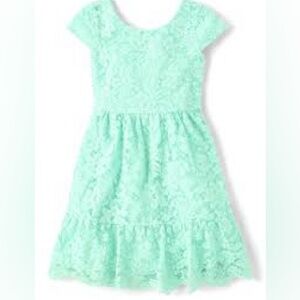Mint Green Lace Kids Dress